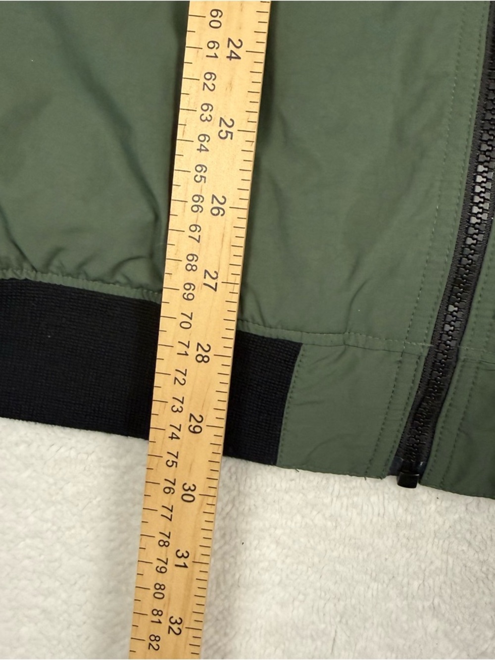 LL Bean 3-Season Waterproof olive green Fleece Lined Bomber Jacket Size XXXL Reg - Picture 8 of 13